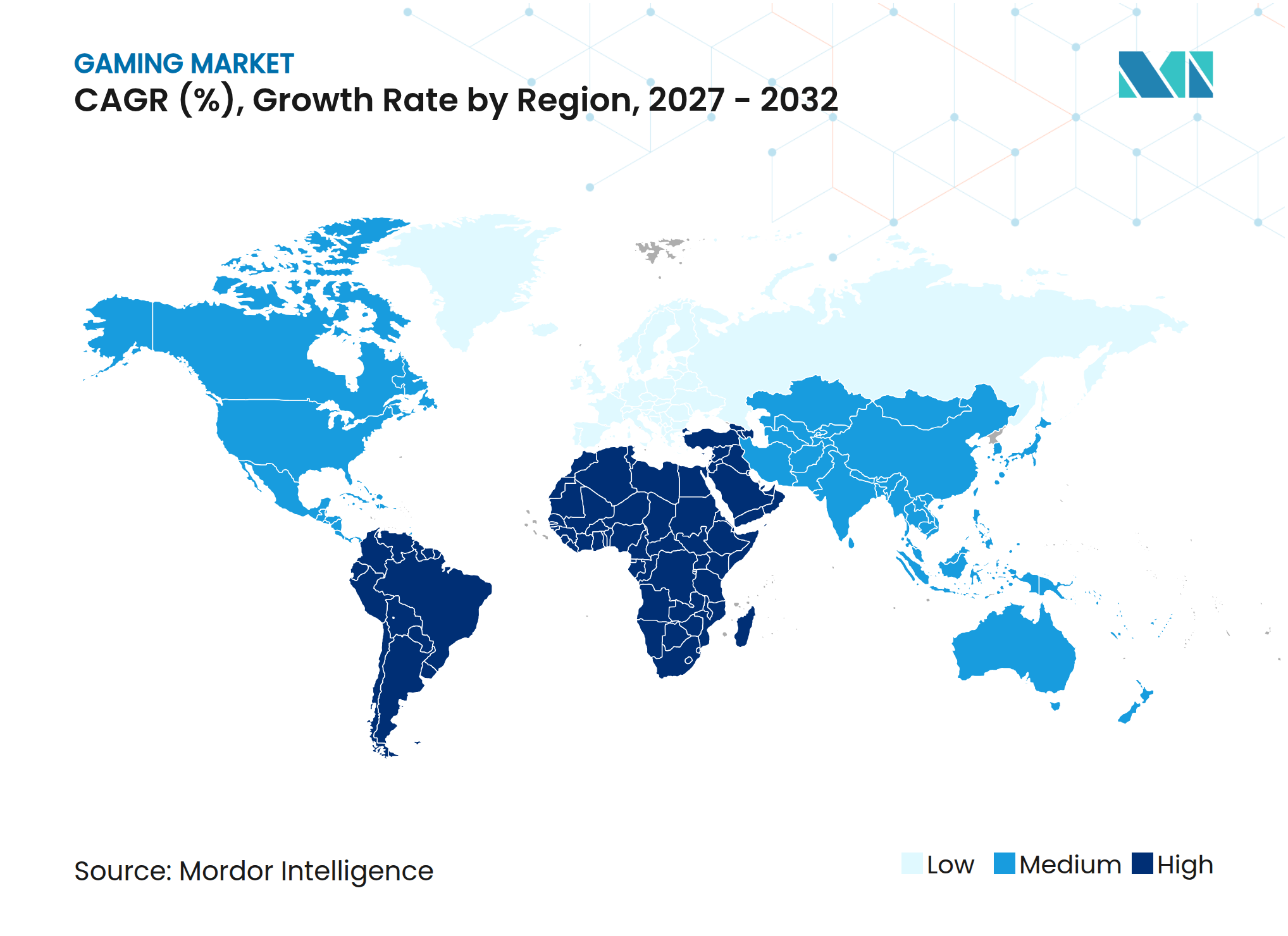 Gaming Market Growth Rate by Region