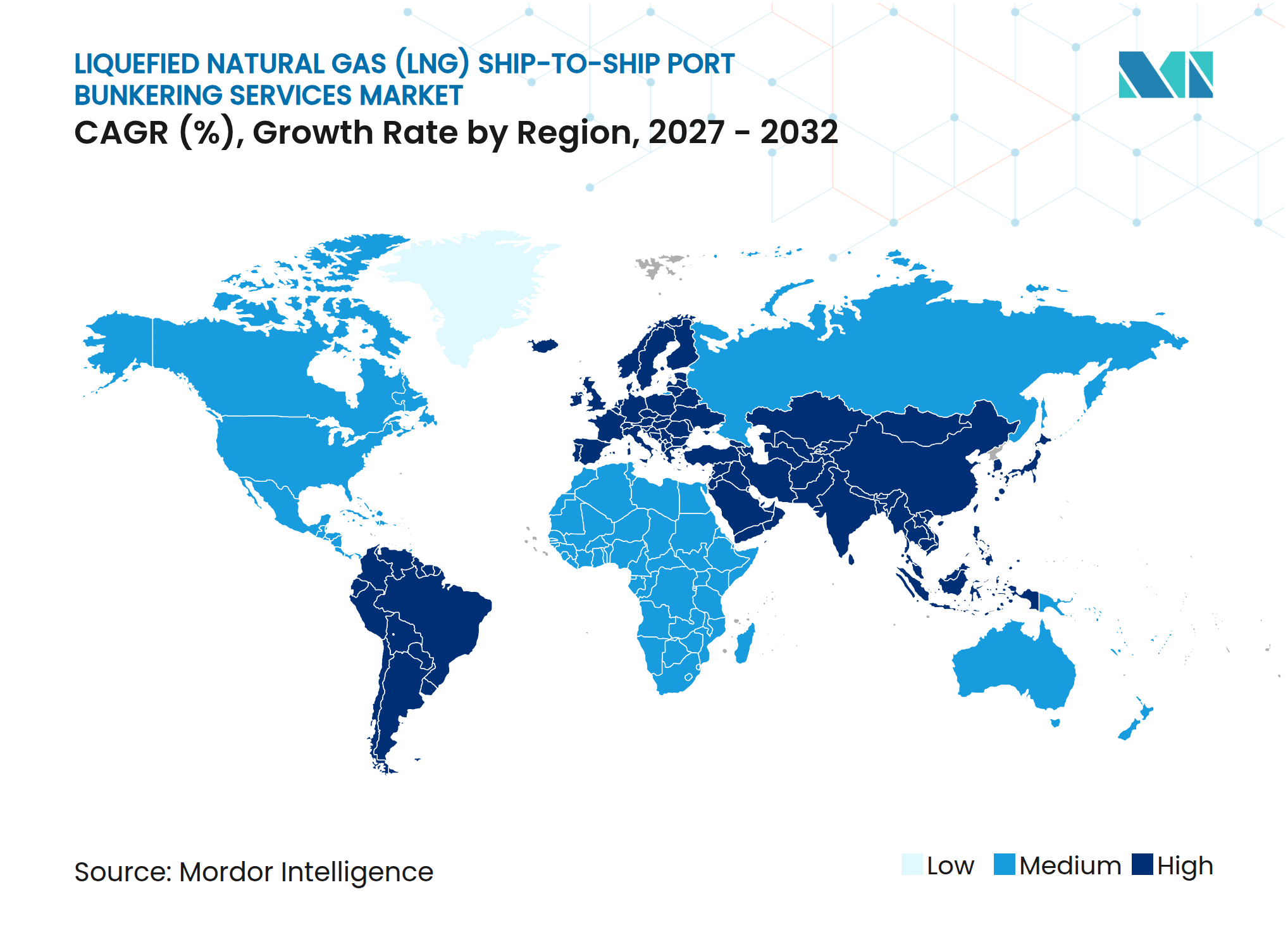 Tasa de Crecimiento del Mercado de Servicios de Abastecimiento de Gas Natural Licuado (GNL) de Buque a Buque en Puerto por Región