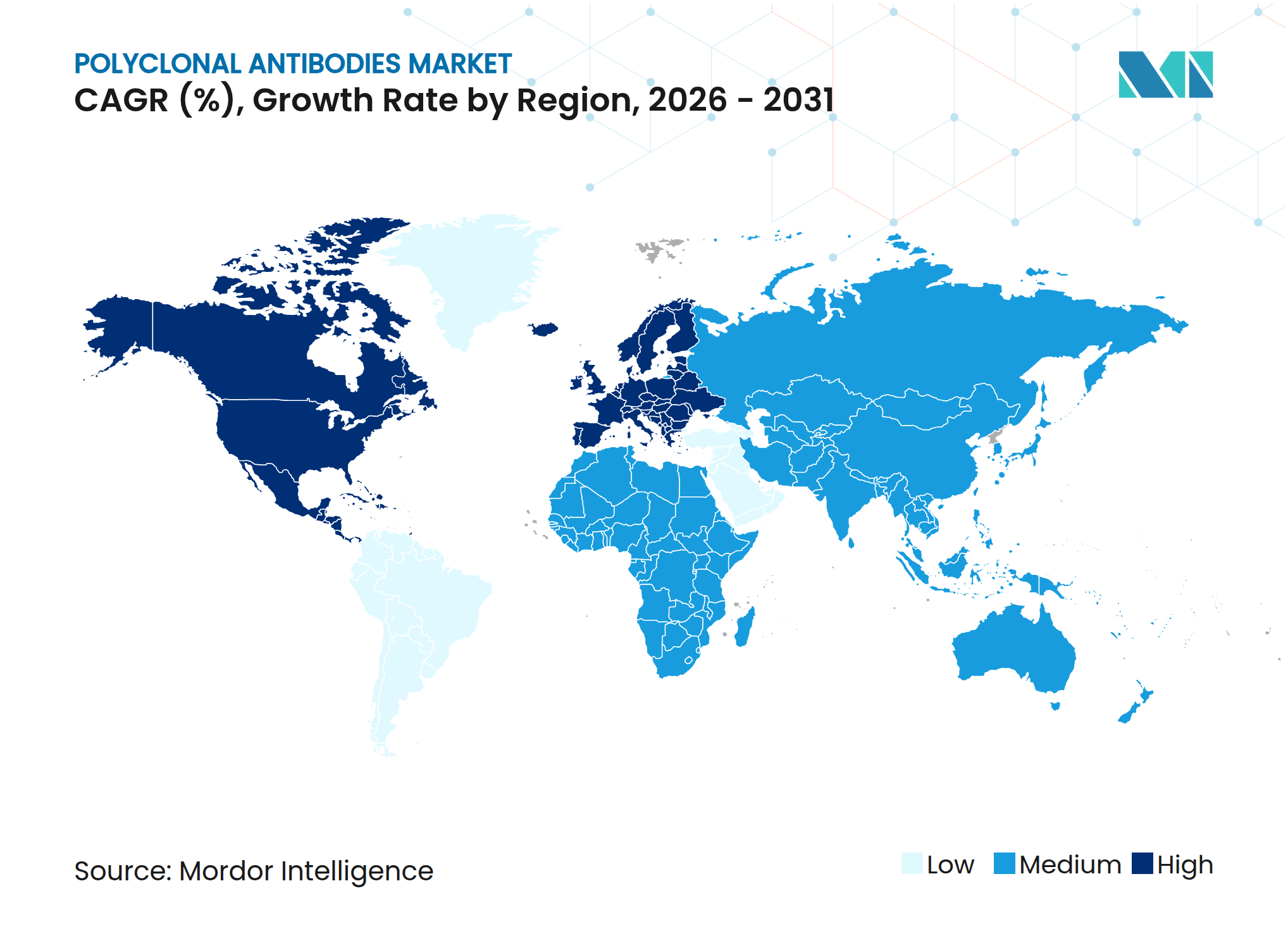 CAGR (%) du Marché des Anticorps Polyclonaux, Taux de Croissance par Région
